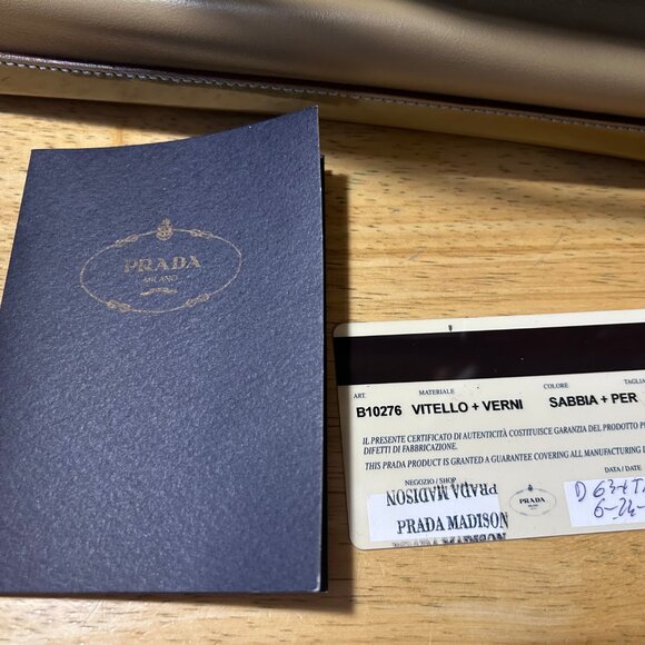 Authentic Womens Prada Enamel Brown Leather Designer Satchel Shoulder Ha… - Picture 14 of 16